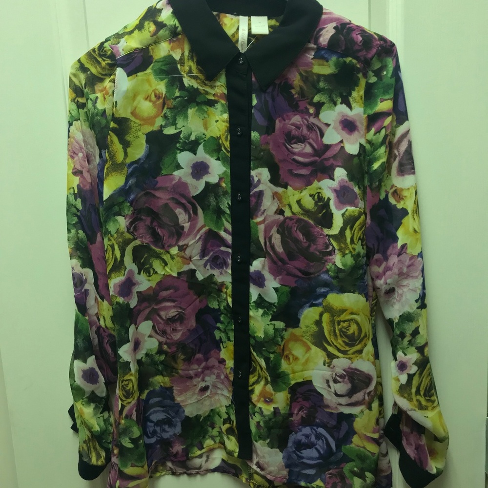 Red Camel Floral Dress Shirt (NEVER WORN)